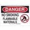 Brady No Smoking Sign, 7" H, 10" W, Rectangle, English, 131779 131779 - alternate 1
